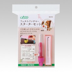 【YUBU 可樂牌】clover 羊毛氈戳針筆海綿墊組 (一本針 58-610), 1個
