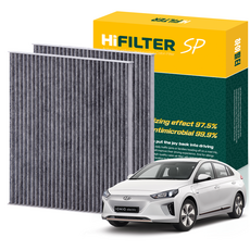 하이필터 현대 자동차 아이오닉 활성탄 에어컨필터, 2개, 아이오닉 EV (AE) HI-E005