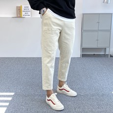 Ganbare 男用大口袋半垮寬鬆鬆緊帶工裝褲