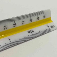 저배율 축적 스케일자 30cm 제도용삼각자 삼각스케일, 1