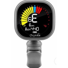 Cherub WST-675 充電式夾式調音器 - 小天使夾式調音器 吉他/烏克麗麗/貝斯適用, 灰色, 1個