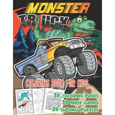 Monster Truck Coloring Books for Kids Ages 4-8: Dinosaur and Monster Truck Coloring Activity Book fo... Paperback, Independently Published, English, 9798707834363