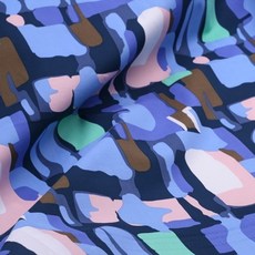 CRT 066 탐나요 순면 테라믹스 패턴 패브릭 무늬 원단 코튼 대폭 천, 1개, 블루