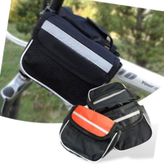 자전거 더블 프레임백 짐받이 안장가방 탑튜브가방 zag+4943fq, 블랙, 블랙, 1개