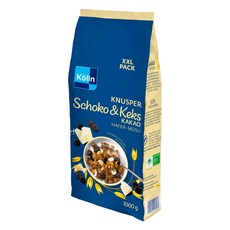 쾰른 Kolln 크런치 초코 & 쿠키 귀리 뮈즐리, 1kg, 1개