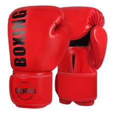 GINGPAI 깅파이 복싱글러브 권투 무에타이 킥복싱 스파링 MMA 장갑 GBOXQT, 1세트, 레드