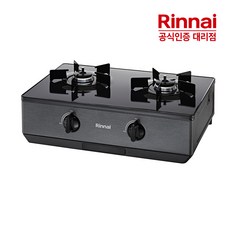 린나이 2구 가스레인지 새틴티타늄 AA건전지, LPG