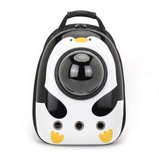 貓包輕便大容量流行太空艙寵物包透氣外出雙肩貓咪揹包批發貓籠, 1個, 企鵝款