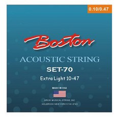 BOSTON SET-70 民謠吉他弦 Extra Light 10-47 美國製造, 1個