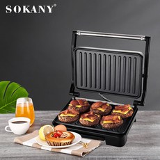 SOKANY 雙面加熱多功能早餐機, 灰色