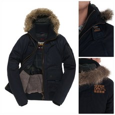 Superdry 極度乾燥 Patrol 系列 飛行員外套 深藍色 上蠟防風外套 加厚保暖, 1個