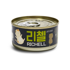리첼 고양이캔 참치+타우린, 80g, 24개