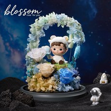 POPMART泡泡瑪特 十二星座Dimoo永生花 永生花擺件 居家裝飾 辦公室療癒小物, Hacipupu牡羊座