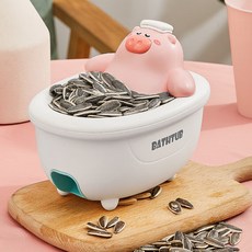 懶人嗑瓜子全自動剝瓜子機電動家用瓜子去殼機卡通瓜子剝殼器, 1個, 瓜子去殼器（躺平豬款）