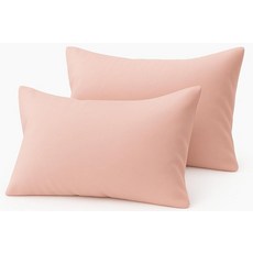 COTTON STICH 유아용 베개 커버 2개 세트 미니 베개 커버 600수 면 아동용 부드럽고 가벼운 베개 커버 (와인 유아 30.5 x 40.6cm(12 x 16인치, Toddler 12x16 Envelope, 블러쉬 솔리드