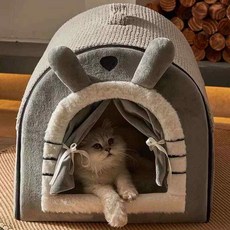 패딩 강아지 겨울옷 경량 보온 방한복 고양이 하이넥, 1개, 그레이 토토로 도어 커튼 소형