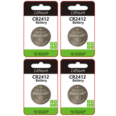 굿앤굿스 현대기아 카드키용 CR2412 리튬 배터리, 4개, 1매입