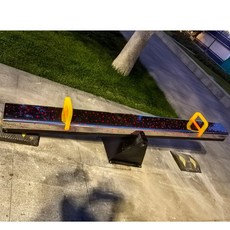 LED 시소 공원 펍 놀이터 글램핑장 야외 발광 카페, 1개, 4m 스테인리스 케이스