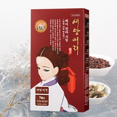 새앙머리 다빛 헤어 컬러 크림 허브 염모제 7S 구리빛 밝은갈색 hI유통, 1