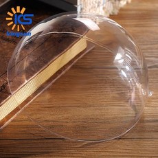 【台灣現貨速發】20公分透明壓克力球罩：DIY魔法球/壓克力盒材料, 1個, 透明