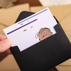 포카포장용품 증명사진 미니 카드봉투 로또 10.5x7cm, 블랙(c)