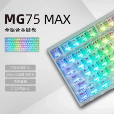 이록 MG75 MAX 마그네틱 스위치 키보드 유선 알루미늄 기계식 8000Hz RT0.001mm 게이밍 PC 액세서리, 04 MG75 Max Silver