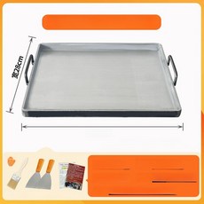 업소용 철판구이 팬 사각 닭갈비 대형 요리 무쇠팬, 길이 40 스탠드 28cm 6mm 2.5cm, 1개, 1cm