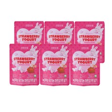 자연주의 유기농 녹여먹는 하트요거트 딸기, 6개, 20g