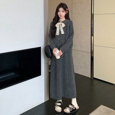 티류으스 임산부 여성 가을겨울 니트 투피스 스커트 세트 편안한 임신복 Z092709