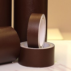 오베이요 가죽 리폼 테이프 소파 보수 스티커, 다크 브라운