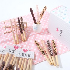 빼빼럽 수제 막대과자 만들기 대용량 세트 DIY 막대과자 초콜릿 체험 재료 키트, A234_빼빼럽, 1세트