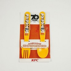 日本正版史努比SNOOPY餐具幼兒園兒童寶寶卡通勺子叉子KFC迷你 便攜式, 1個, 史努比叉勺橙色款