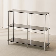 보비쥬S 네오그 3단 1200 그레이유리 유리선반 다용도진열장 (착불), 골드