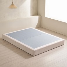 플러스 패브릭 파운데이션 공용 침대 프레임 퀸킹 QK, 오트밀베이지