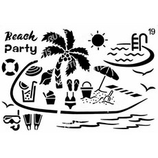 ST-B50-0073 型染版(Stencil) - 蝶古巴特diy-簍空模板-塗鴉模版-繪畫模版, 1個, B50-0073