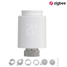 EZAIOT Tuya ZigBee 스마트 TRV 온도 조절 밸브 온도 조절기 라디에이터 액추에이터 컨트롤러 음성 Alexa Google Home Alic, 06 1PCS Zigbee TRV, 1개