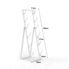 보관대 철제 보드 거치대 스탠드 스케이트보드 선반, 화이트 6 층 (길이 30 높이 106CM), 1개