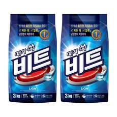 비트 분말 세탁세제 파우치 3kg x 2, 2개