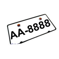 瘋馬車鋪 汽車新式七碼車牌框 牌照螺絲套餐組合 大牌 德國 英國 義大利 法國 旗幟, 1個, 搭配英國旗牌照螺絲