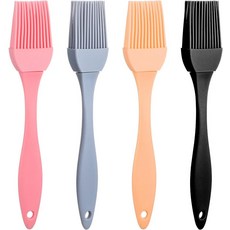주방 요리용 실리콘 바스팅 페이스트리 브러시 내열 오일 4개 음식 베이킹 버터 바스터 바비큐 그릴 식기세척기 안전한 멀티컬러 소스 마리네이드 미트 글레이징용