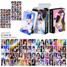 아이브 IVE 장원영 스페셜 에디션 REVIVE+ 홀로그램 포카 124장 홀로그램 포카 60장 스티커 64장 도무송 다꾸, 124개