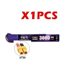 전기 장난감 용 소형 Tya Deans T 커넥터 2S가있는 7.4V 3000mAh LiPo 배터리 물 총알 총 배터리 부품 액세서리, 14)1PCS