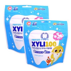 핑크퐁 아기상어 양치사탕 100%핀란드산 자일리톨 무색소, 80g, 1세트