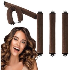 댓츠댓 자연스러운 셀프 롤링 헤어 웨이브 수면헤어롤, 브라운
