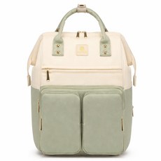 소프트휴 기저귀 가방 다용도 대용량 보온보냉 방수 유모차고정 수납 가방 백팩, 파스텔그린