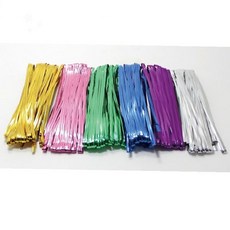 포장 선물 만들기용 580mm 18줄 다색 빵끈 DIY 메탈 세트 재질 공예 재료, 핑크, 1개