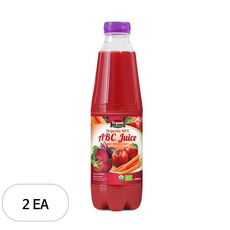 위저골드 유기농 NFC ABC 착즙주스, 1L, 2개