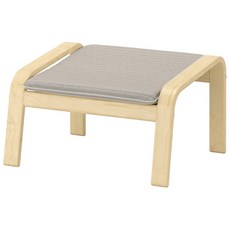 이케아 풋스툴 발받침 68x54x39 포엥 - 자작나무무늬 프레임, 크니사 라이트베이지