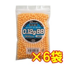 도쿄 마루이 0.12gBB 1000 발입 10세 이상용 에어건 전용 정밀탄 6봉 세트