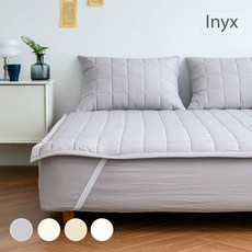 [쀼샵] 진드기방지 알러지케어 사계절 누빔 침대패드, 1cm, 베이지